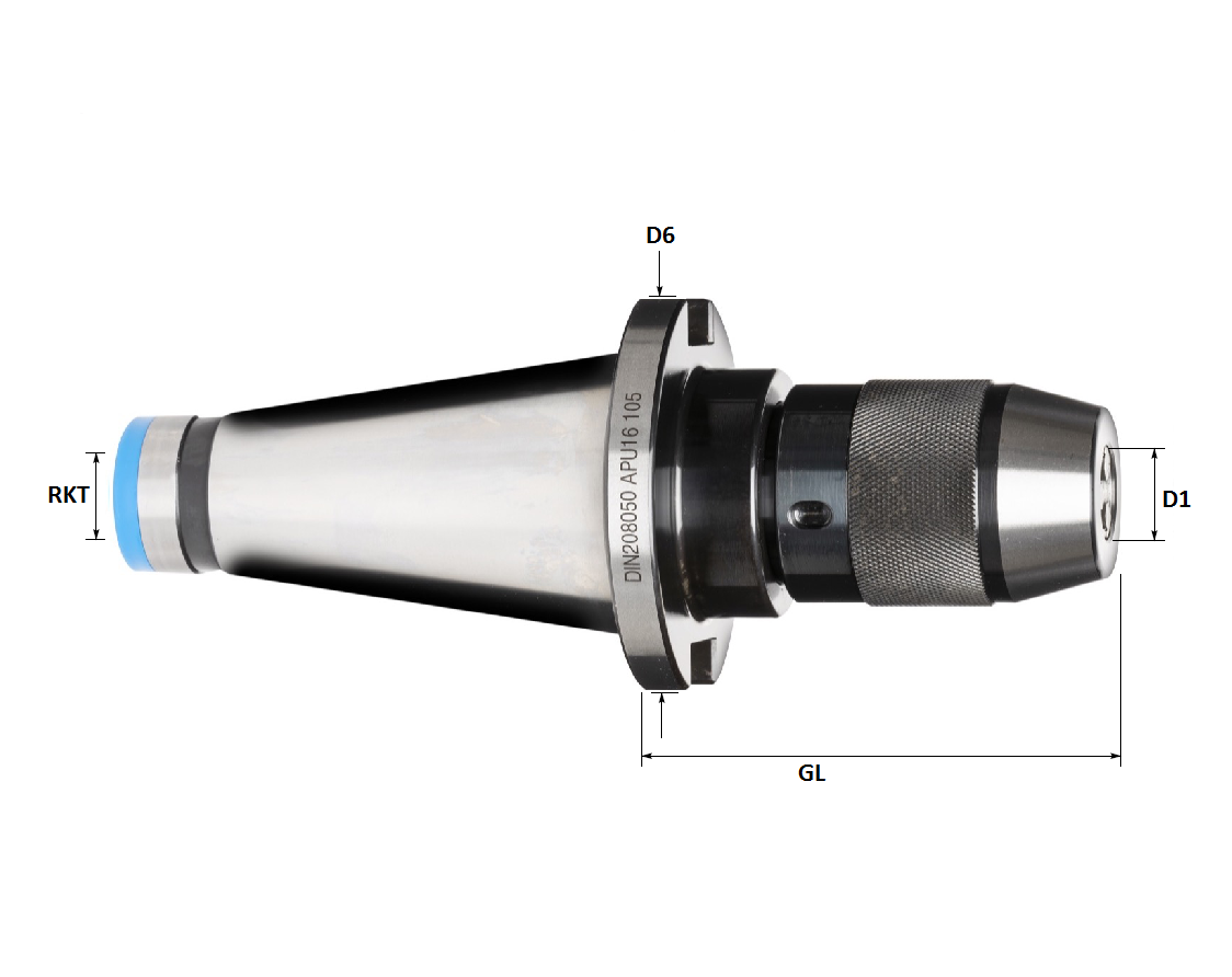 DIN2080 50 3-16mm Keyless Drill Chuck (Standard Accuracy)